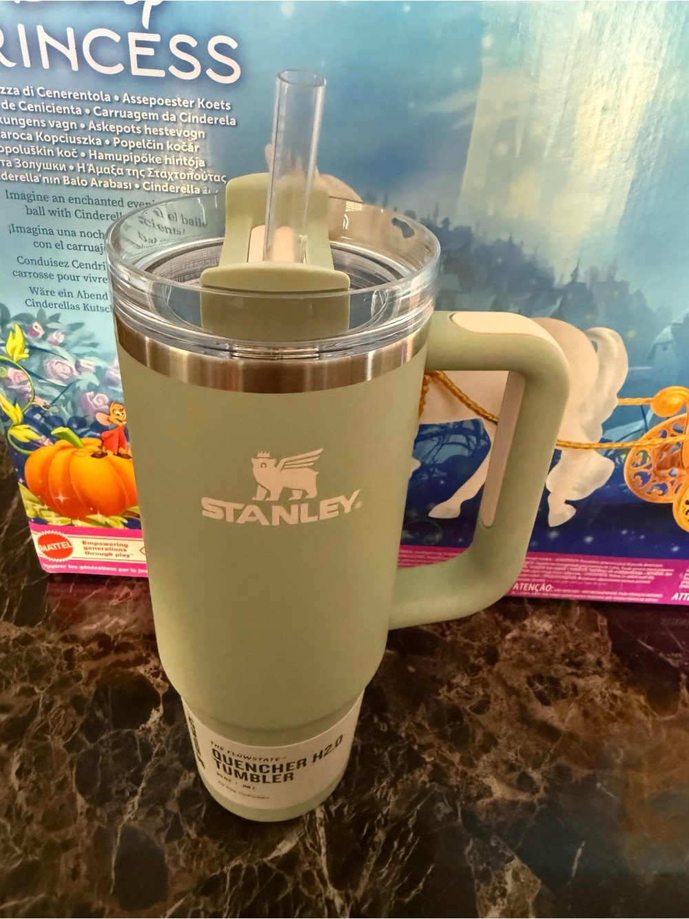 Stanley Sage Green Insulated Travel Mug with Handle
